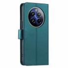 For Realme 12 Pro 5G / 12 Pro+ 5G Ring Buckle Rhombic Leather Phone Case(Green) - 3