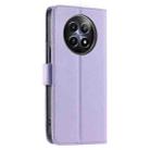 For Realme 12 5G Global Ring Buckle Rhombic Leather Phone Case(Purple) - 3
