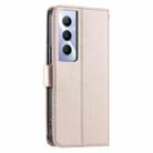 For Realme C65 4G Global Ring Buckle Rhombic Leather Phone Case(Rose Gold) - 3