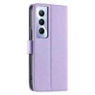 For Realme C65 4G Global Ring Buckle Rhombic Leather Phone Case(Purple) - 3