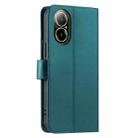 For Realme C67 4G Global Ring Buckle Rhombic Leather Phone Case(Green) - 3