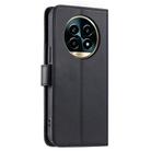 For Realme 13+ 5G Global Ring Buckle Rhombic Leather Phone Case(Black) - 3
