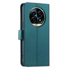 For Realme 13 Pro+ 5G Global Ring Buckle Rhombic Leather Phone Case(Green) - 3
