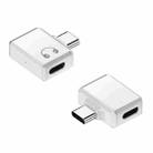 Type-C / USB-C to 8 Pin Earphone Side Bend Adapter(White) - 1