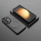 For Samsung Galaxy S25 5G Lens Frame Bracket Corrugated MagSafe Phone Case(Black) - 2