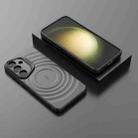 For Samsung Galaxy S25+ 5G Lens Frame Bracket Corrugated MagSafe Phone Case(Black) - 2