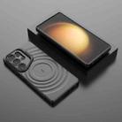 For Samsung Galaxy S25 Ultra 5G Lens Frame Bracket Corrugated MagSafe Phone Case(Black) - 2