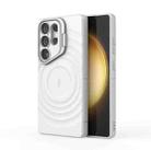 For Samsung Galaxy S25 Ultra 5G Lens Frame Bracket Corrugated MagSafe Phone Case(White) - 3