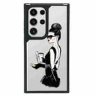 For Samsung Galaxy S22 Ultra 5G Creative Art Pattern Full Coverage Phone Case(Fashion Girl C) - 1