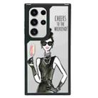 For Samsung Galaxy S22 Ultra 5G Creative Art Pattern Full Coverage Phone Case(Fashion Girl D) - 1