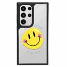 For Samsung Galaxy S22 Ultra 5G Creative Art Pattern Full Coverage Phone Case(Smiley Face A) - 1