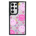 For Samsung Galaxy S22 Ultra 5G Creative Art Pattern Full Coverage Phone Case(Smiley Face C) - 1