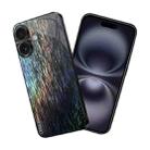 For iPhone 16 Colorful Ultra-thin Shockproof Phone Case(Black) - 1