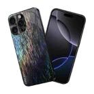 For iPhone 16 Pro Max Colorful Ultra-thin Shockproof Phone Case(Black) - 1