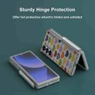 For Samsung Galaxy Z Fold6 5G Sticker TPU Hybrid PC Holder Shockproof Phone Case with Tempered Film(Little Love Heart) - 2