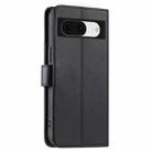 For Google Pixel 8 Ring Buckle Rhombic Leather Phone Case(Black) - 3