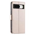 For Google Pixel 8 Ring Buckle Rhombic Leather Phone Case(Rose Gold) - 3