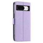 For Google Pixel 8 Ring Buckle Rhombic Leather Phone Case(Purple) - 3