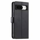 For Google Pixel 8a Ring Buckle Rhombic Leather Phone Case(Black) - 3