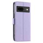 For Google Pixel 7 Ring Buckle Rhombic Leather Phone Case(Purple) - 3