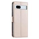 For Google Pixel 7a Ring Buckle Rhombic Leather Phone Case(Rose Gold) - 3