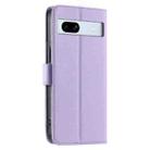 For Google Pixel 7a Ring Buckle Rhombic Leather Phone Case(Purple) - 3