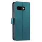 For Google Pixel 9a Ring Buckle Rhombic Leather Phone Case(Green) - 3