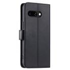 For Google Pixel 9a Ring Buckle Rhombic Leather Phone Case(Black) - 3