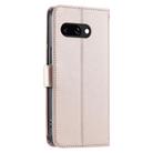 For Google Pixel 9a Ring Buckle Rhombic Leather Phone Case(Rose Gold) - 3