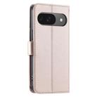 For Google Pixel 9 / 9 Pro Ring Buckle Rhombic Leather Phone Case(Rose Gold) - 3