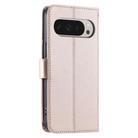 For Google Pixel 9 Pro XL Ring Buckle Rhombic Leather Phone Case(Rose Gold) - 3