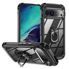 For Google Pixel 9 Pro XL TPU + PC Lens Protection Phone Case with Ring Holder(Black) - 1