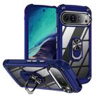 For Google Pixel 9 Pro XL TPU + PC Lens Protection Phone Case with Ring Holder(Blue) - 1