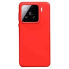 For Xiaomi 15 Liquid Silicone Skin-friendly Shockproof Phone Case(Red) - 1