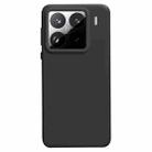 For Xiaomi 15 Pro Liquid Silicone Skin-friendly Shockproof Phone Case(Black) - 1