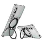 For Sony Xperia 1 V Mechanical Arm Borderless MagSafe Holder Metal Phone Case(Silver) - 1