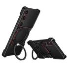 For Sony Xperia 1 VI Mechanical Arm Borderless MagSafe Holder Metal Phone Case(Black Red) - 1