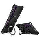 For Sony Xperia 1 VI Mechanical Arm Borderless MagSafe Holder Metal Phone Case(Black Purple) - 1
