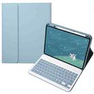 For Infinix Xpad 11 inch Candy Color Square Keys Bluetooth Keyboard Leather Case(Misty Blue) - 1