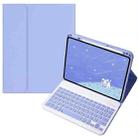 For Infinix Xpad 11 inch Candy Color Square Keys Bluetooth Keyboard Leather Case(Light Purple) - 1