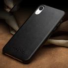 For iPhone XR QIALINO Shockproof Cowhide Leather Protective Case(Black) - 2
