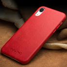 For iPhone XR QIALINO Shockproof Cowhide Leather Protective Case(Red) - 1