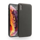 For iPhone XS Max QIALINO Shockproof Cowhide Leather Protective Case(Black) - 1