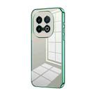 For vivo iQOO 13 Transparent Plating Fine Hole Phone Case(Green) - 1