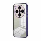 For OPPO Find X8 Pro Transparent Plating Fine Hole Phone Case(Purple) - 1