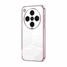 For OPPO Find X8 Pro Transparent Plating Fine Hole Phone Case(Pink) - 1