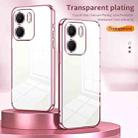 For OPPO A5x 5G Global Transparent Plating Fine Hole Phone Case(Purple) - 3