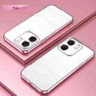 For OPPO A5x 5G Global Transparent Plating Fine Hole Phone Case(Pink) - 2