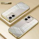 For OPPO A5x 5G Global Transparent Plating Fine Hole Phone Case(Gold) - 2