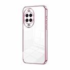 For Huawei nova 14 Transparent Plating Fine Hole Phone Case(Pink) - 1